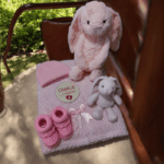 Personalised Embroidered 5pc New Born Baby Boxed Gift Set, Baby Minky Blanket Set, New Baby Hamper, Embroidered Baby Shower Gift - Image 8