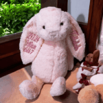 Personalised Embroidered Fluffy Bunny Rabbit-Birth Announcement-Any Occasion - Image 3