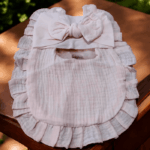 Personalised Baby Bib, Embroidered Baby Bib, Custom Baby Girl Bib, Baby Shower Gift, Ruffle Bib - Image 5