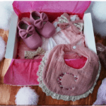 Personalised Embroidered 4pc New Born Baby Boxed Gift Set, Baby Minky Blanket Set, New Baby Hamper, Embroidered Baby Shower Gift - Image 3