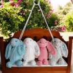 Personalised Embroidered Fluffy Bunny Rabbit-Birth Announcement-Any Occasion - Image 4