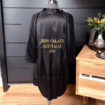 Personalised Embroidered Satin Pageant Robe - Image 5