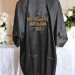 Personalised Embroidered Satin Pageant Robe - Image 7